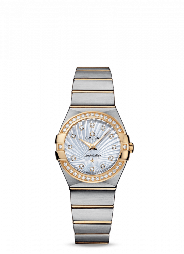 Watch Winder for watch Omega Constellation Constellation Quartz 27 Brushed Stainless Steel / Yellow Gold / Diamond / MOP Supernova