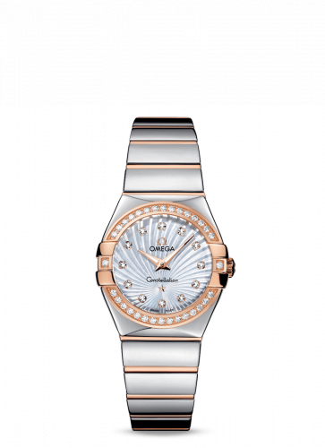 Watch Winder for watch Omega Constellation Constellation Quartz 27 Polished Stainless Steel / Red Gold / Diamond / MOP Supernova