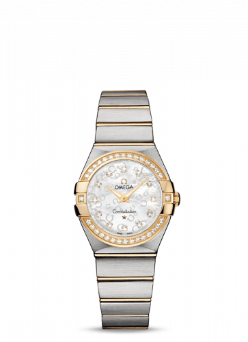 Watch Winder for watch Omega Constellation Constellation Quartz 27 Brushed Stainless Steel / Yellow Gold / Diamond / MOP Omega