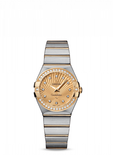 Watch Winder for watch Omega Constellation Constellation Quartz 27 Brushed Stainless Steel / Yellow Gold / Diamond / Champagne Supernova