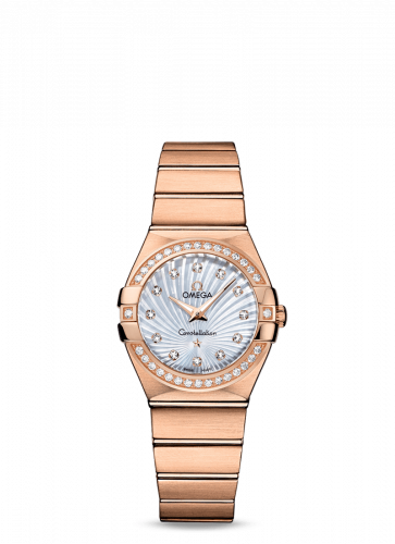 Watch Winder for watch Omega Constellation Constellation Quartz 27 Brushed Red Gold / Diamond Bezel / MOP Supernova