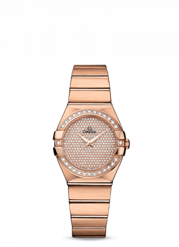 Watch Winder for watch Omega Constellation Constellation Quartz 27 Brushed Red Gold / Diamond / Diamond