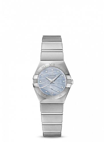 Watch Winder for watch Omega Constellation Constellation Quartz 24 Brushed Stainless Steel / Blue MOP