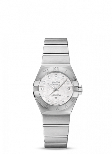 Watch Winder for watch Omega Constellation Constellation Co-Axial 27 Brushed Stainless Steel / Wavy MOP