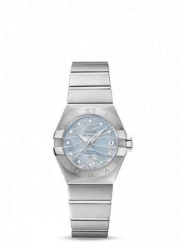 Watch Winder for watch Omega Constellation Constellation Co-Axial 27 Brushed Stainless Steel / Blue MOP