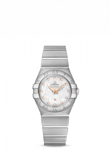 Watch Winder for watch Omega Constellation Constellation Quartz 27 Brushed Stainless Steel / Silver Silk