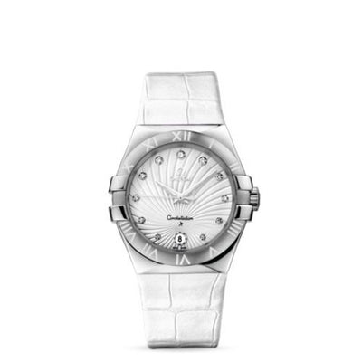 Watch Winder for watch Omega Constellation Constellation Quartz 35 Stainless Steel / White Supernova / Alligator