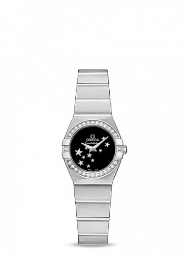 Watch Winder for watch Omega Constellation Constellation Quartz 24 Brushed Stainless Steel / Diamond / Black Star