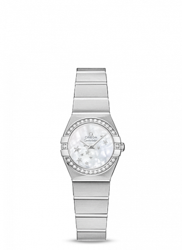 Watch Winder for watch Omega Constellation Constellation Quartz 24 Brushed Stainless Steel / Diamond / MOP Star