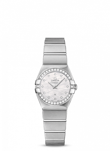 Watch Winder for watch Omega Constellation Constellation Quartz 24 Brushed Stainless Steel / Diamond / MOP