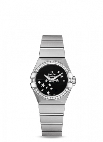 Watch Winder for watch Omega Constellation Constellation Co-Axial 27 Brushed Stainless Steel / Diamond / Black Stars