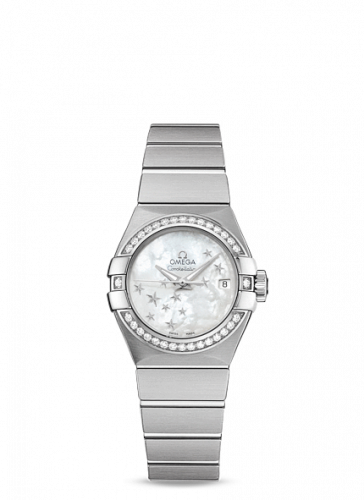 Watch Winder for watch Omega Constellation Constellation Co-Axial 27 Brushed Stainless Steel / Diamond / MOP Stars