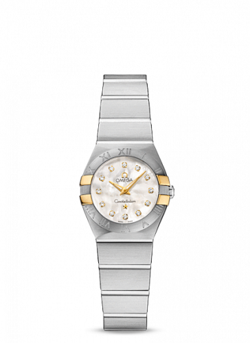 Watch Winder for watch Omega Constellation Constellation Quartz 24 Brushed Stainless Steel / Gold Claws / MOP