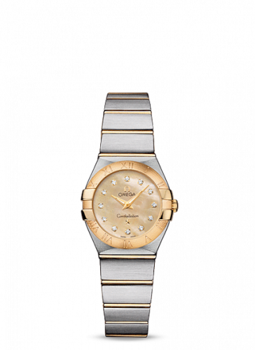 Watch Winder for watch Omega Constellation Constellation Quartz 24 Brushed Stainless Steel / Yellow Gold / Champagne MOP