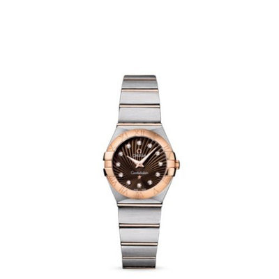 Watch Winder for watch Omega Constellation Constellation Quartz 24 Brushed Stainless Steel / Red Gold / Brown Supernova