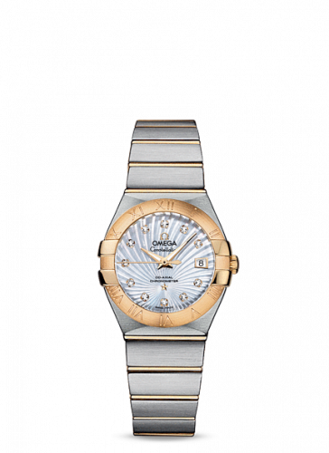 Watch Winder for watch Omega Constellation Constellation Co-Axial 27 Brushed Stainless Steel / Yellow Gold / MOP Supernova