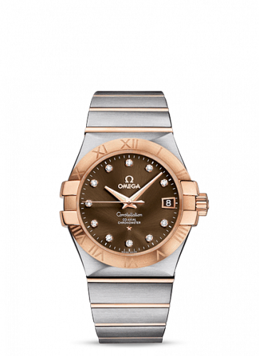 Watch Winder for watch Omega Constellation Constellation Co-Axial 35 Stainless Steel / Red Gold / Brown