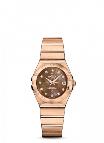 Watch Winder for watch Omega Constellation Constellation Co-Axial 27 Brushed Red Gold / Brown MOP