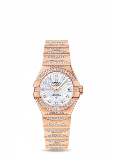 Watch Winder for watch Omega Constellation Constellation Co-Axial 27 Polished Red Gold / Waxing Moon Snow / MOP Supernova