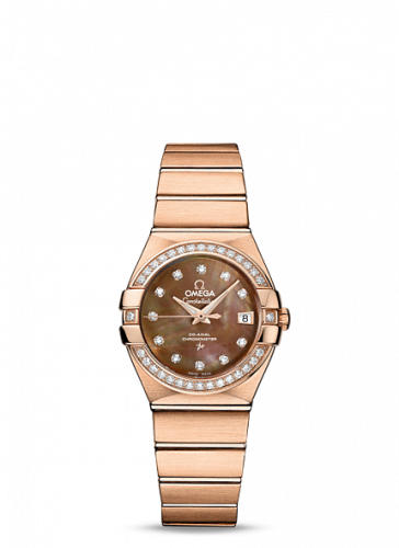 Watch Winder for watch Omega Constellation Constellation Co-Axial 27 Brushed Red Gold / Diamond / Brown MOP