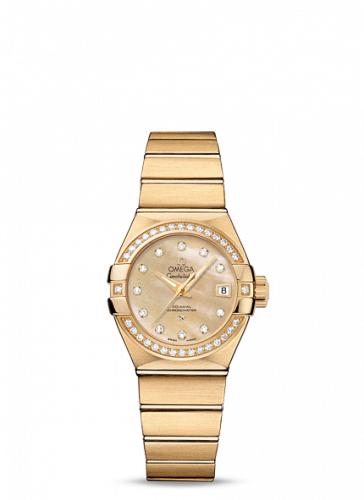 Watch Winder for watch Omega Constellation Constellation Co-Axial 27 Brushed Yellow Gold Diamond / Champagne MOP