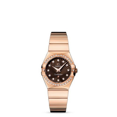 Watch Winder for watch Omega Constellation Constellation Quartz 27 Polished Red Gold / Diamond / Brown Supernova