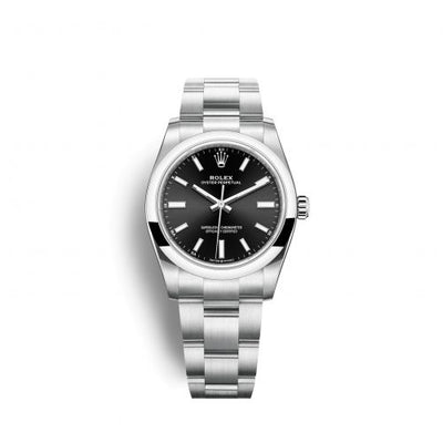 Remontoir à montres pour montre Rolex Oyster Perpetual Oyster Perpetual 34 Stainless Steel / Noire