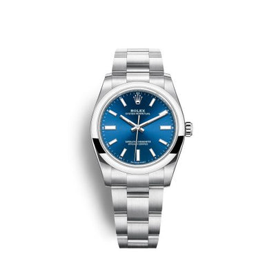 Remontoir à montres pour montre Rolex Oyster Perpetual Oyster Perpetual 34 Stainless Steel / Bleu