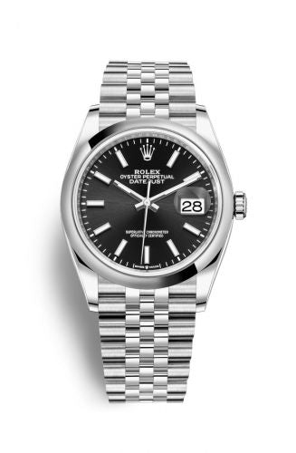 Remontoir à montres pour montre Rolex Datejust 36 Datejust 36 Stainless Steel / Domed / Noire / Jubilee