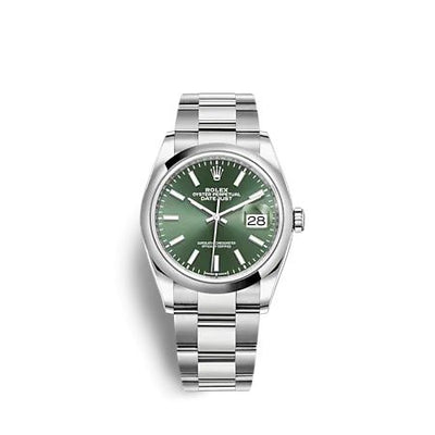 Remontoir à montres pour montre Rolex Datejust 36 Datejust 36 Stainless Steel - Domed / Verte / Oyster