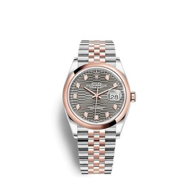 Remontoir à montres pour montre Rolex Datejust 36 Datejust 36 Stainless Steel / Everose / Domed / Slate - Fluted - Diamond / Jubilee