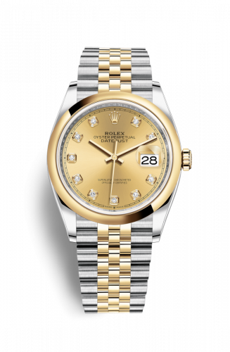 Remontoir à montres pour montre Rolex Datejust 36 Datejust 36 Stainless Steel / Yellow Or / Smooth / Champagne Diamond / Jubilee