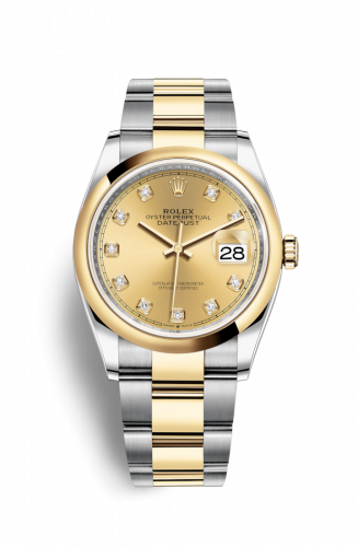 Remontoir à montres pour montre Rolex Datejust 36 Datejust 36 Stainless Steel / Yellow Or / Smooth / Champagne Diamond / Oyster