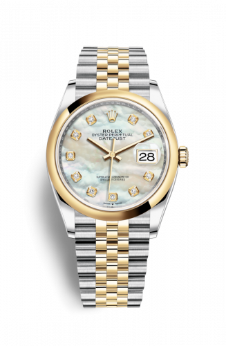 Remontoir à montres pour montre Rolex Datejust 36 Datejust 36 Stainless Steel / Yellow Or / Smooth / MOP Diamond / Jubilee
