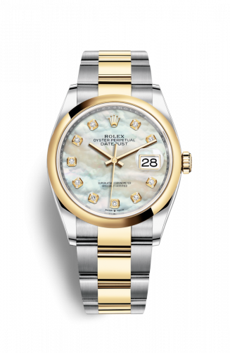 Remontoir à montres pour montre Rolex Datejust 36 Datejust 36 Stainless Steel / Yellow Or / Smooth / MOP Diamond / Oyster