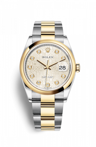 Remontoir à montres pour montre Rolex Datejust 36 Datejust 36 Stainless Steel / Yellow Or / Smooth / Argent Computer / Oyster