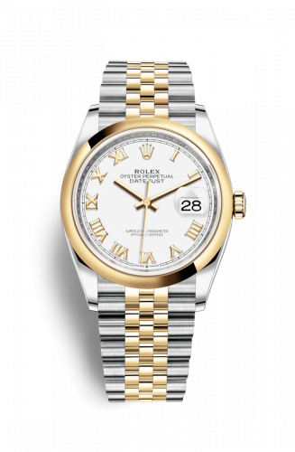 Remontoir à montres pour montre Rolex Datejust 36 Datejust 36 Stainless Steel / Yellow Or / Smooth / Blanc Roman / Jubilee