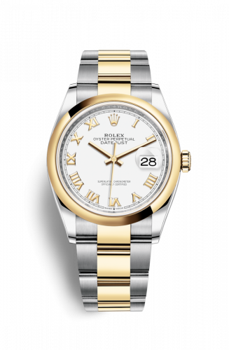 Remontoir à montres pour montre Rolex Datejust 36 Datejust 36 Stainless Steel / Yellow Or / Smooth / Blanc Roman / Oyster