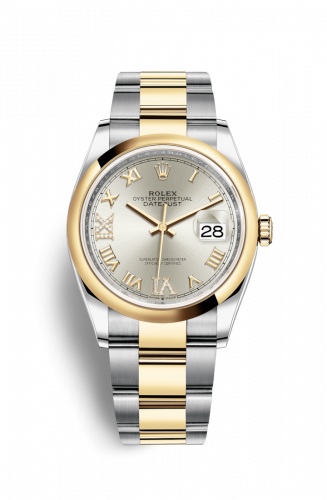 Remontoir à montres pour montre Rolex Datejust 36 Datejust 36 Stainless Steel / Yellow Or / Smooth / Argent Roman / Oyster