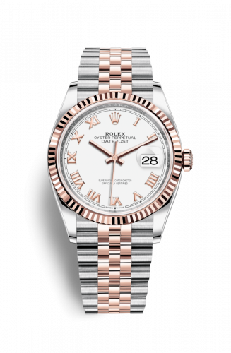 Remontoir à montres pour montre Rolex Datejust 36 Datejust 36 Stainless Steel / Everose / Fluted / Blanc Roman / Jubilee