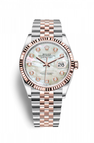 Remontoir à montres pour montre Rolex Datejust 36 Datejust 36 Stainless Steel / Everose / Fluted / MOP Diamond / Jubilee