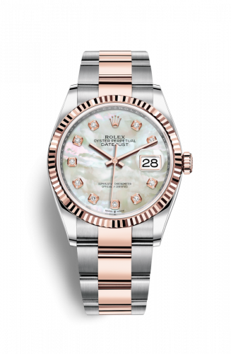 Remontoir à montres pour montre Rolex Datejust 36 Datejust 36 Stainless Steel / Everose / Fluted / MOP Diamond / Oyster