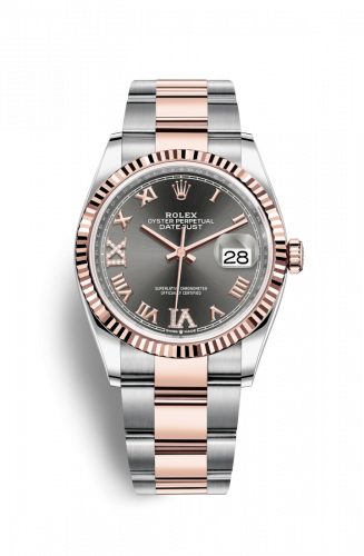 Remontoir à montres pour montre Rolex Datejust 36 Datejust 36 Stainless Steel / Everose / Fluted / Dark Rhodium Roman / Oyster