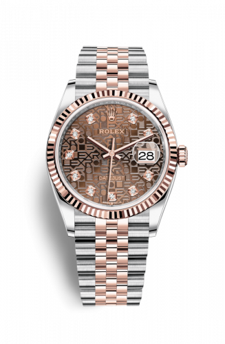 Remontoir à montres pour montre Rolex Datejust 36 Datejust 36 Stainless Steel / Everose / Fluted / Chocolate Computer / Jubilee