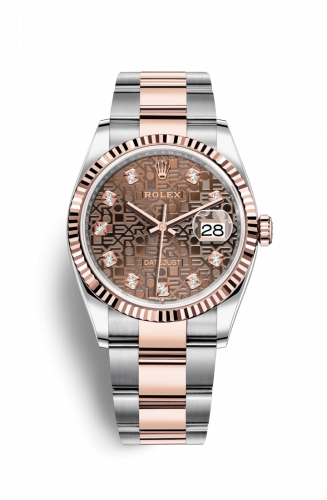 Remontoir à montres pour montre Rolex Datejust 36 Datejust 36 Stainless Steel / Everose / Fluted / Chocolate Computer / Oyster