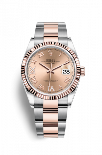 Remontoir à montres pour montre Rolex Datejust 36 Datejust 36 Stainless Steel / Everose / Fluted / Rose Roman / Oyster