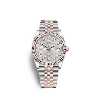 Remontoir à montres pour montre Rolex Datejust 36 Datejust 36 Stainless Steel / Everose / Fluted / Argent - Fluted - Diamond / Jubilee