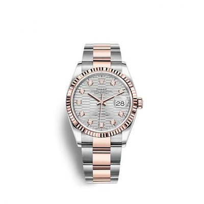 Remontoir à montres pour montre Rolex Datejust 36 Datejust 36 Stainless Steel / Everose / Fluted / Argent - Fluted - Diamond / Oyster