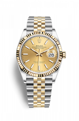 Remontoir à montres pour montre Rolex Datejust 36 Datejust 36 Stainless Steel / Yellow Or / Fluted / Champagne / Jubilee