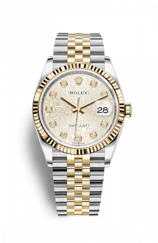 Remontoir à montres pour montre Rolex Datejust 36 Datejust 36 Stainless Steel / Yellow Or / Fluted / Argent Computer / Jubilee